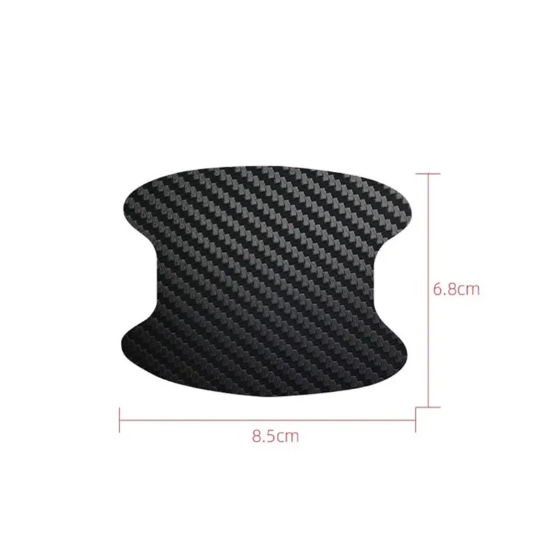 4 pz/set modanature per lo Styling dell'auto adesivo per portiera dell'auto copertura resistente ai graffi in fibra di carbonio parti della pellicola di protezione della maniglia automatica