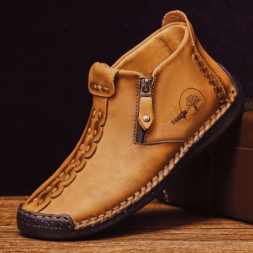 Herbst Männer Stiefel Handgemachte Casual Stiefeletten Für Mann Winter Boot Zipper Schuhe Für Männliche Hombres Botas