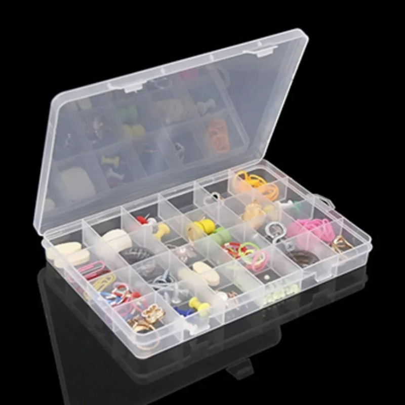 8 สไตล์โปร่งใสพลาสติกกล่องเครื่องประดับช่องปรับกล่องเก็บลูกปัดแหวนต่างหูOrganizer Case