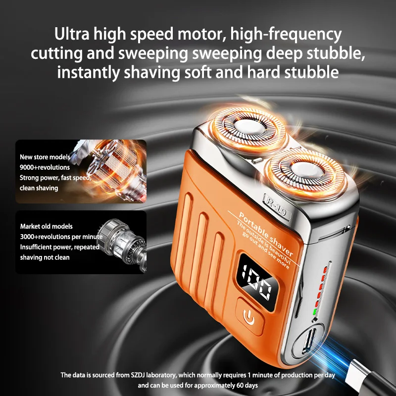 Xiaomi เครื่องโกนหนวดไฟฟ้าอัจฉริยะ Mini Dual Blade Digital Display เครื่องโกนหนวดแบบชาร์จไฟได้เครื่องโกนหนวดรถยนต์ในครัวเรือนที่มีประสิทธิภาพเครื่องโกนหนวดของขวัญผู้ชาย