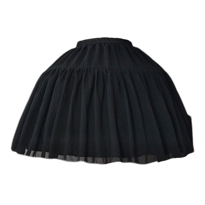Sottoveste regolabile Lolita sottoveste corta nera o bianca per il matrimonio Lolita Cosplay donna ragazza vestito sottogonna