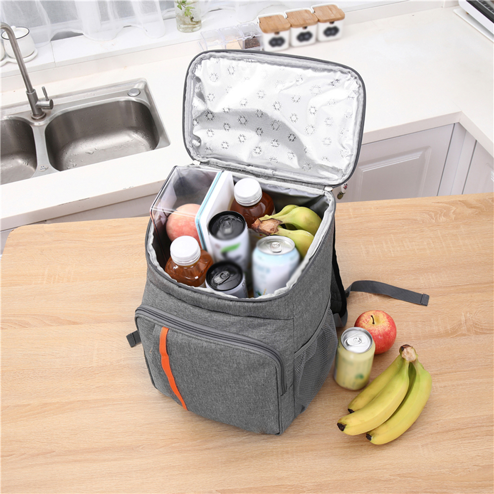 Tomshoo 18L Large Capacity Leakproof Cooler Bag Thermal Picnic Cool Warm Insulated Bag Outdoor Food Beverage Storage Backpack