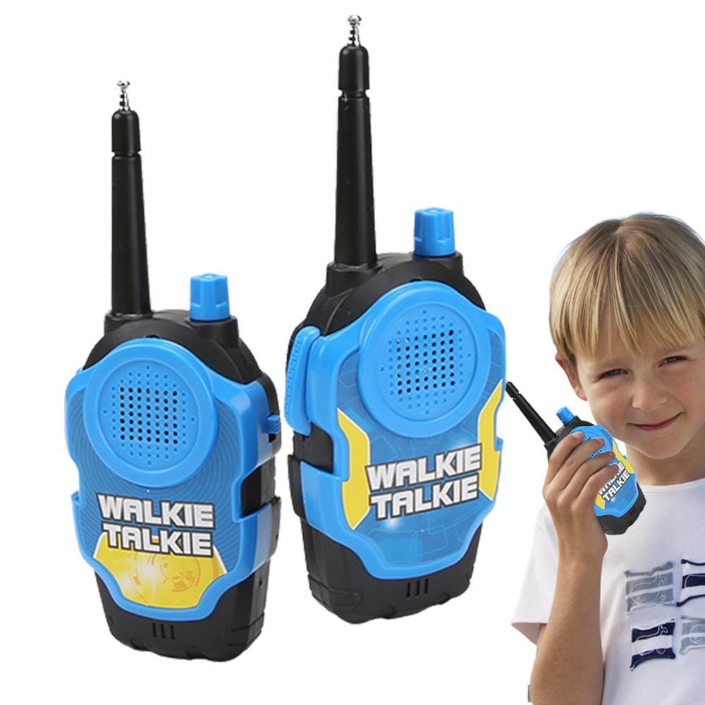 Mini Walkie Talkies portáteis para crianças, brinquedo portátil de rádio bidirecional, presentes de aniversário, brinquedo interfone ao ar livre, dia das crianças, 50m, 1 par