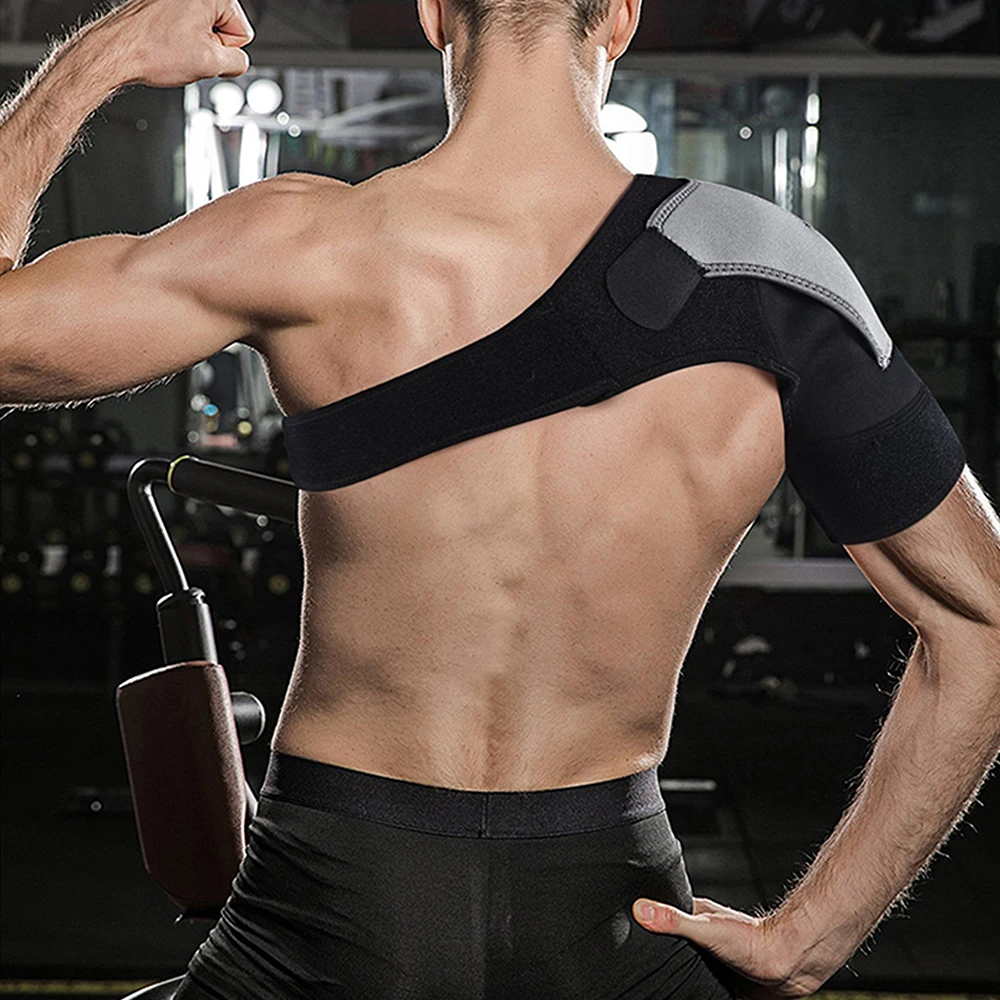 ไหล่ปรับได้สนับสนุนรั้ง Pad เข็มขัดสายคล้องคอกีฬา Recovery Neoprene ไหล่การบีบอัดแขนกลับ BRACE GUARD