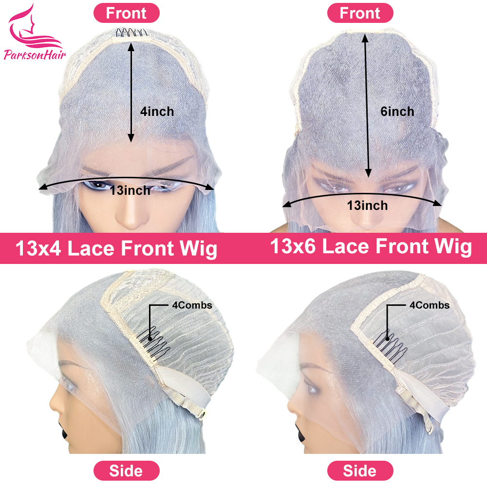 13X6 HD 투명 플래티넘 애쉬 블론드 컬러 앞면 레이스 가발 미리 뽑은 13X4 # 여성용 인모용 흰색 레이스 정면 가발 60개