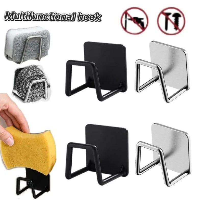 Porta spugne da cucina Spugne per lavello autoadesive Scarico Stendino Portaoggetti in acciaio inossidabile Accessori da cucina