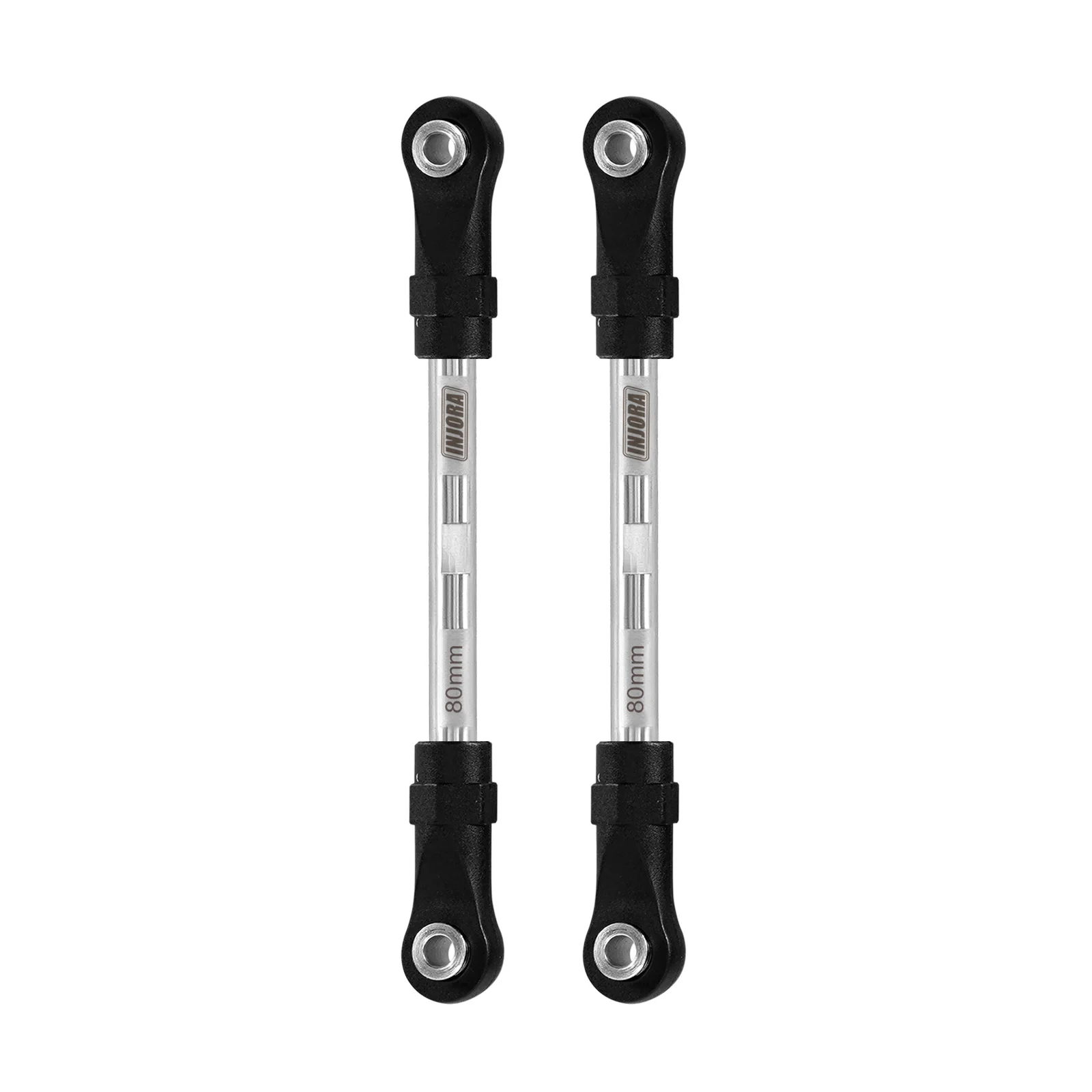 Enlaces de construcción de acero inoxidable INJORA con extremos de varilla para coche trepador de control remoto 1/10