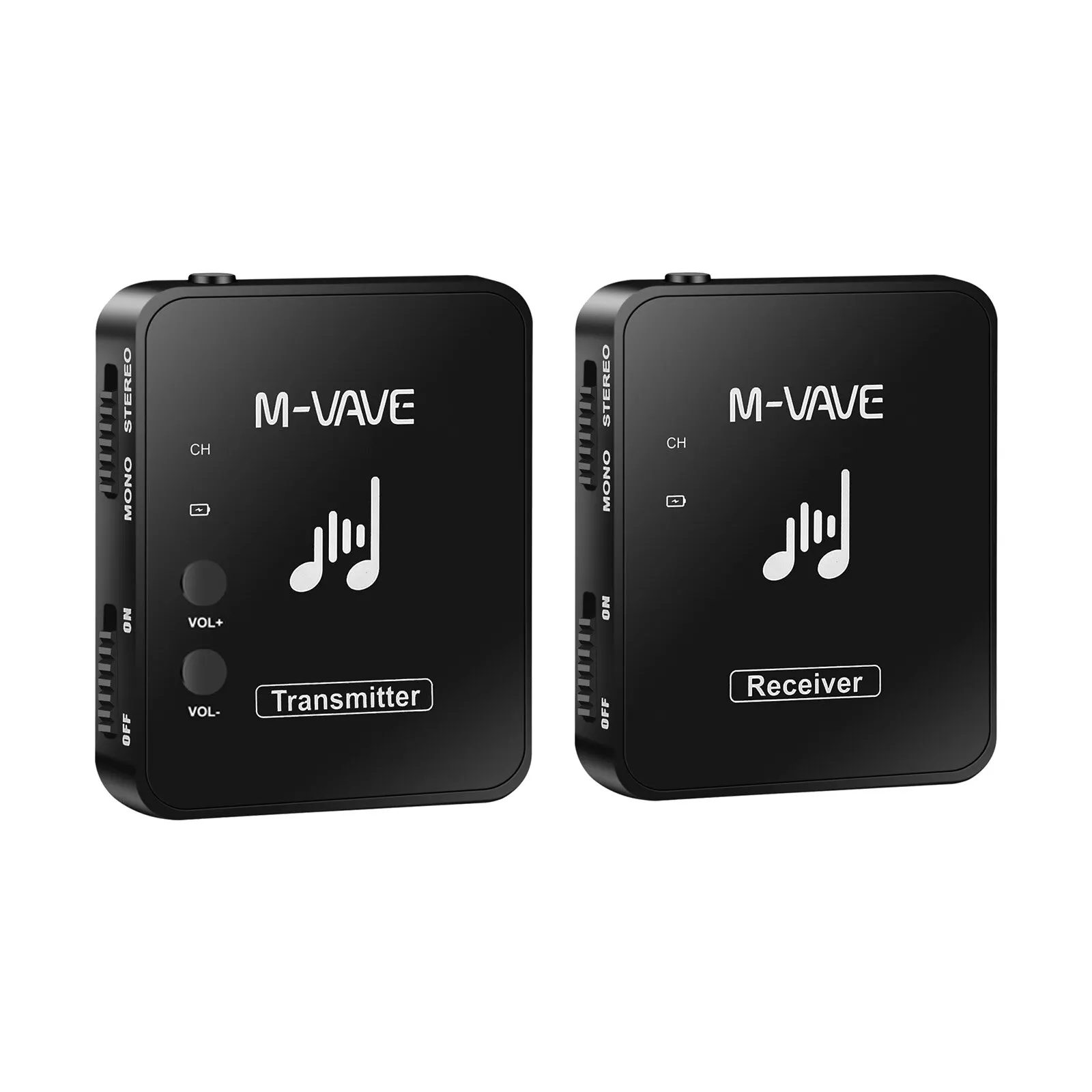M-VAVE WP-10 Bezprzewodowy monitor słuchawek 2,4 GHz Akumulatorowy system odbiornika transmisji Profesjonalne nagrywanie stereo Mono