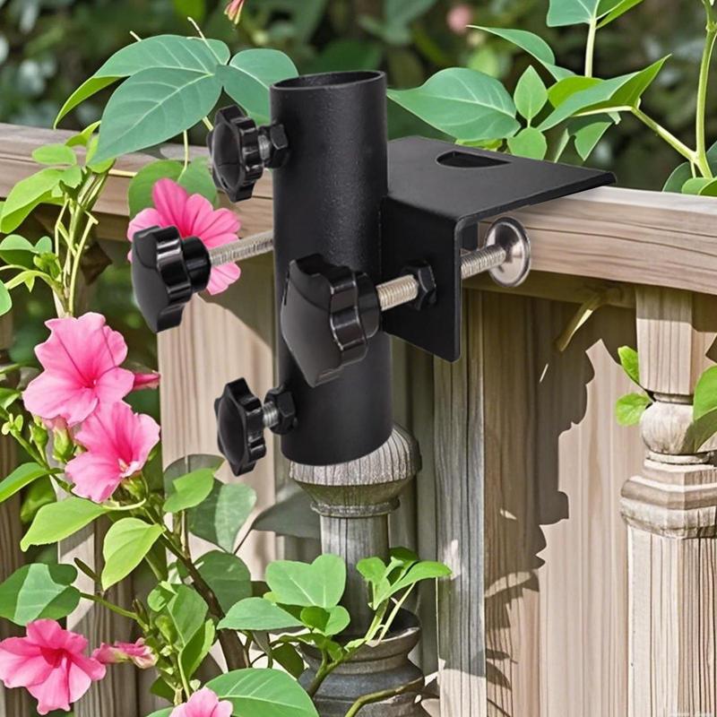 Abrazadera para sombrilla de Patio al aire libre, soporte de Metal ajustable para sombrilla, Base de sombrilla portátil resistente para Patio, cubierta, playa y jardín