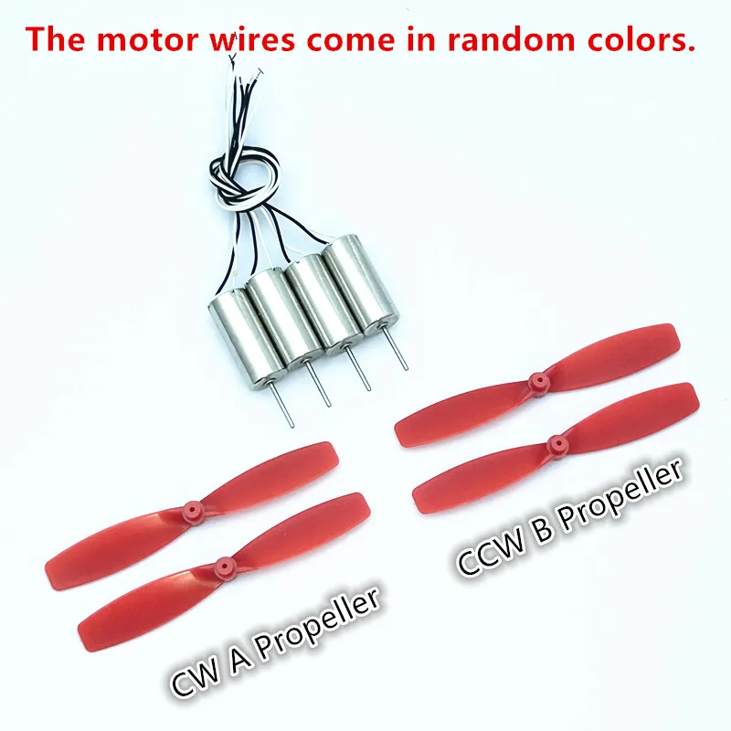 4 x DIY DC3.7V 50000RPM 716 Hollow Cup Coreless High Speed CW CCW Motor with 4 x 50MM A B Propeller for DIY Micro FPV Quadcopter