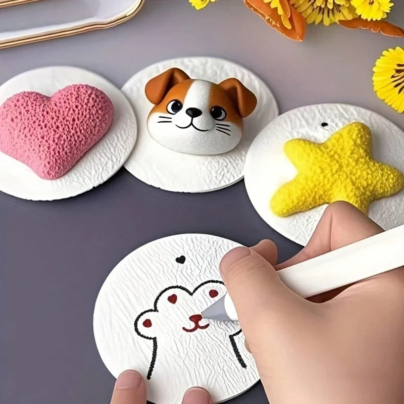 Carta da arte in schiuma di carta da fiore rotonda 3D a forma di cuore Carta da arte creativa interessante fai da te Connessione emotiva Regalo ideale