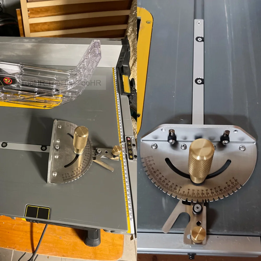 Miter Gauge Aluminum Alloy/Brass Handle Table Saw Router Miter Gauge Sawing Assembly Ruler Woodworking Tool
