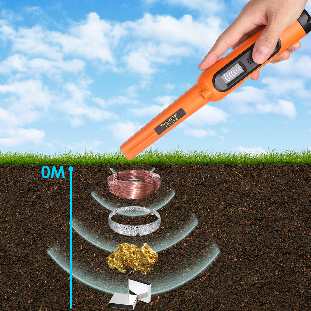 Metaaldetector Outdoor Avontuur Handheld Metaaldetector Pinpointer Finder Waterdicht 360° °   Metaaldetectorstaaf met zijscan