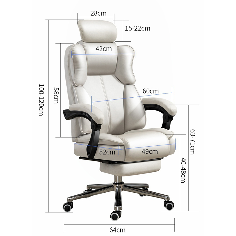 Nordic หรูหราหนังหมุนเก้าอี้คอมพิวเตอร์ห้องนั่งเล่นสบาย Lounge เก้าอี้ Ergonomic Office เก้าอี้ High-End เฟอร์นิเจอร์