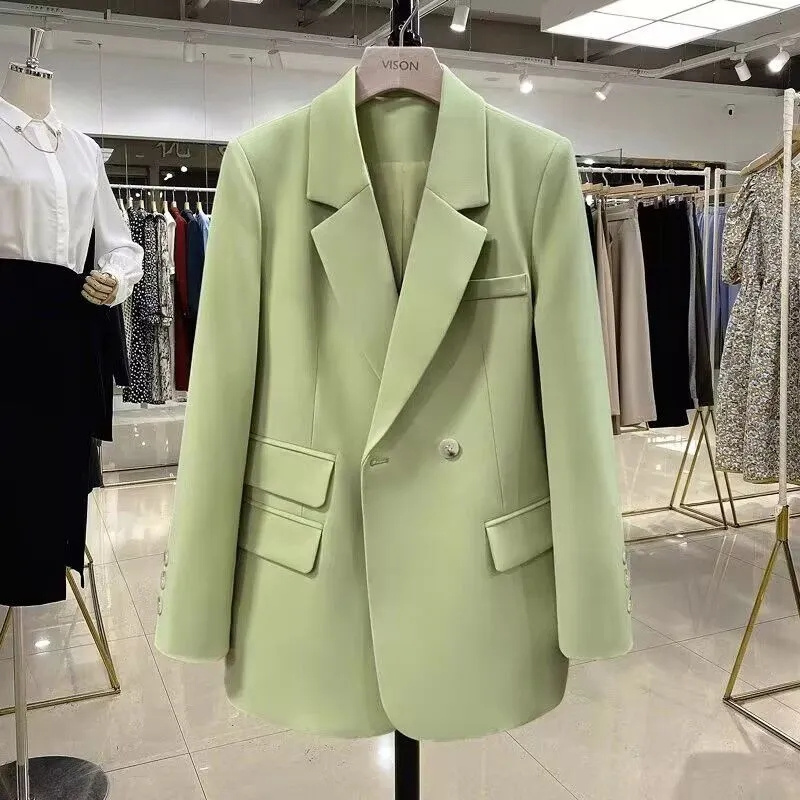 2024 wiosenna moda Oversize biała damska marynarka koreański elegancki smukła w stylu brytyjskim damska mała marynarka ubranie biurowe strój