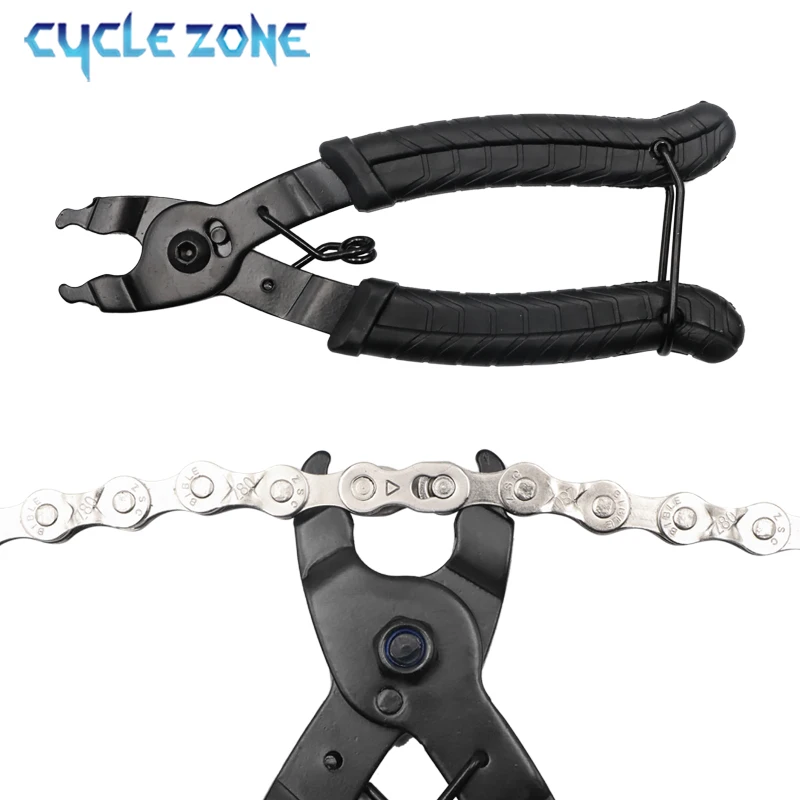 Pince à boucle de chaîne à maillons de vélo, dissolvant de maillons de vélo, outil de réparation de retrait de maillons à dégagement rapide, outil de serrage de bouton magique de route vtt