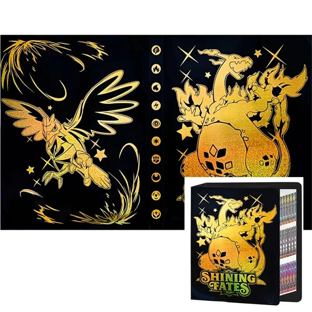 Card Album Charizard 240/432Pcs Book Map Letter Eevee Holder Binder Collections Folder Anime Cards Protector Notebook Gifts