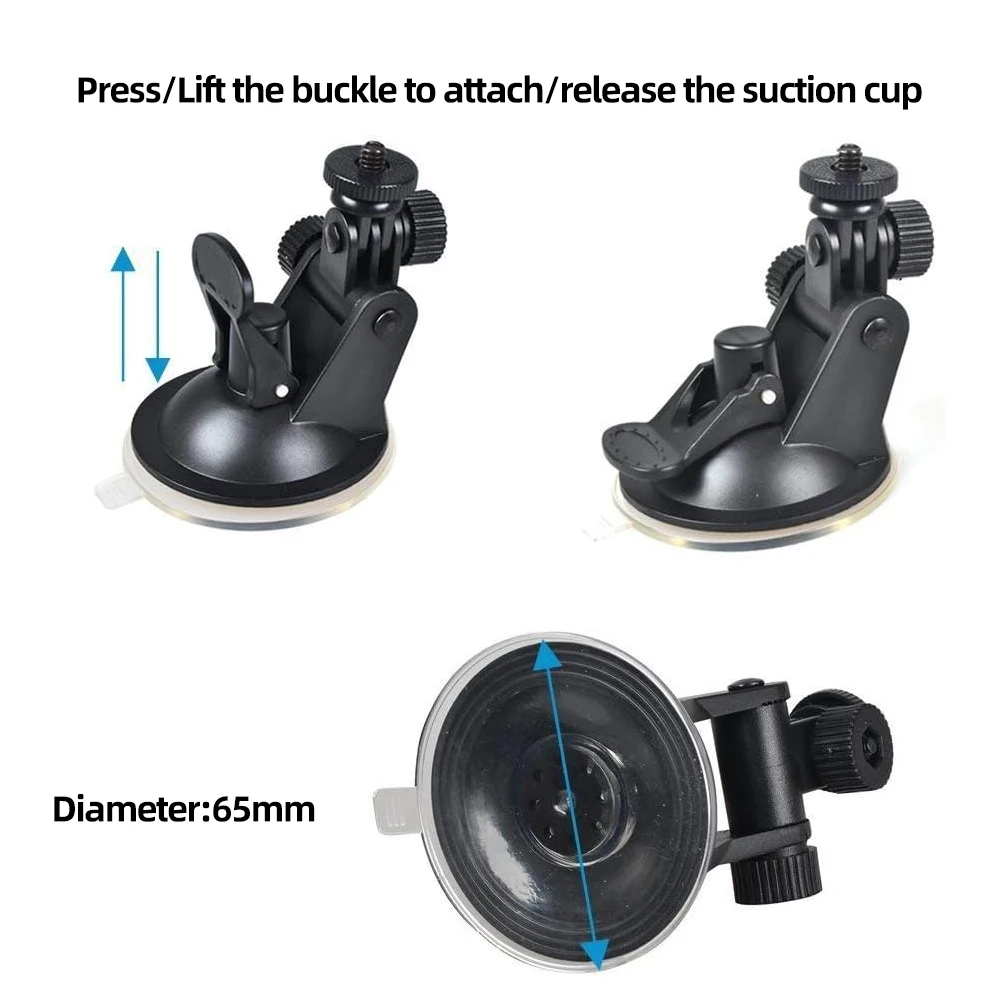 For GoPro Car Suction Cup Mount Windshield Mount for GoPro Hero 13 12 11 10 Insta360 X4 DJI Action 4 3 Action Camera Accessories