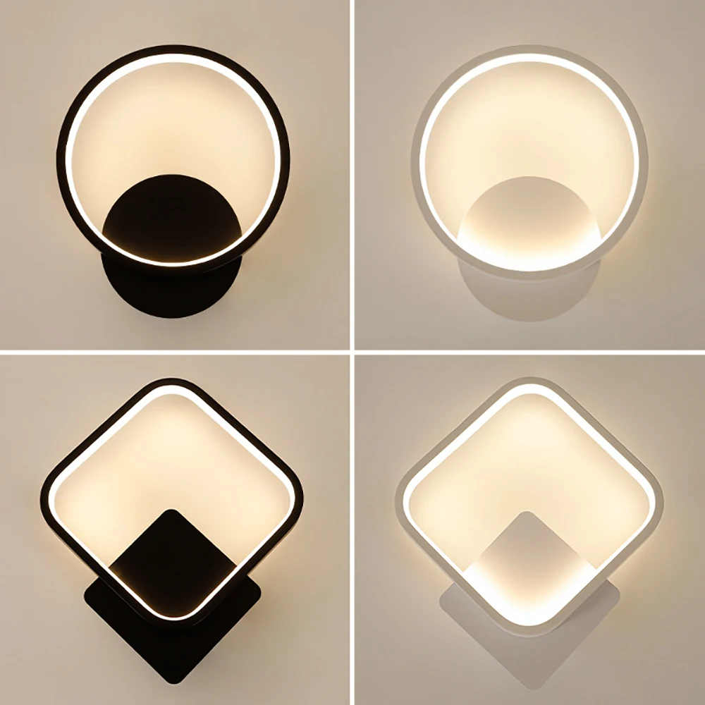 Lámpara de pared LED moderna, luz redonda de aluminio, decoración del hogar para mesita de noche, sala de estar, pasillo, estudio, aplique de pared Starway, accesorio de iluminación