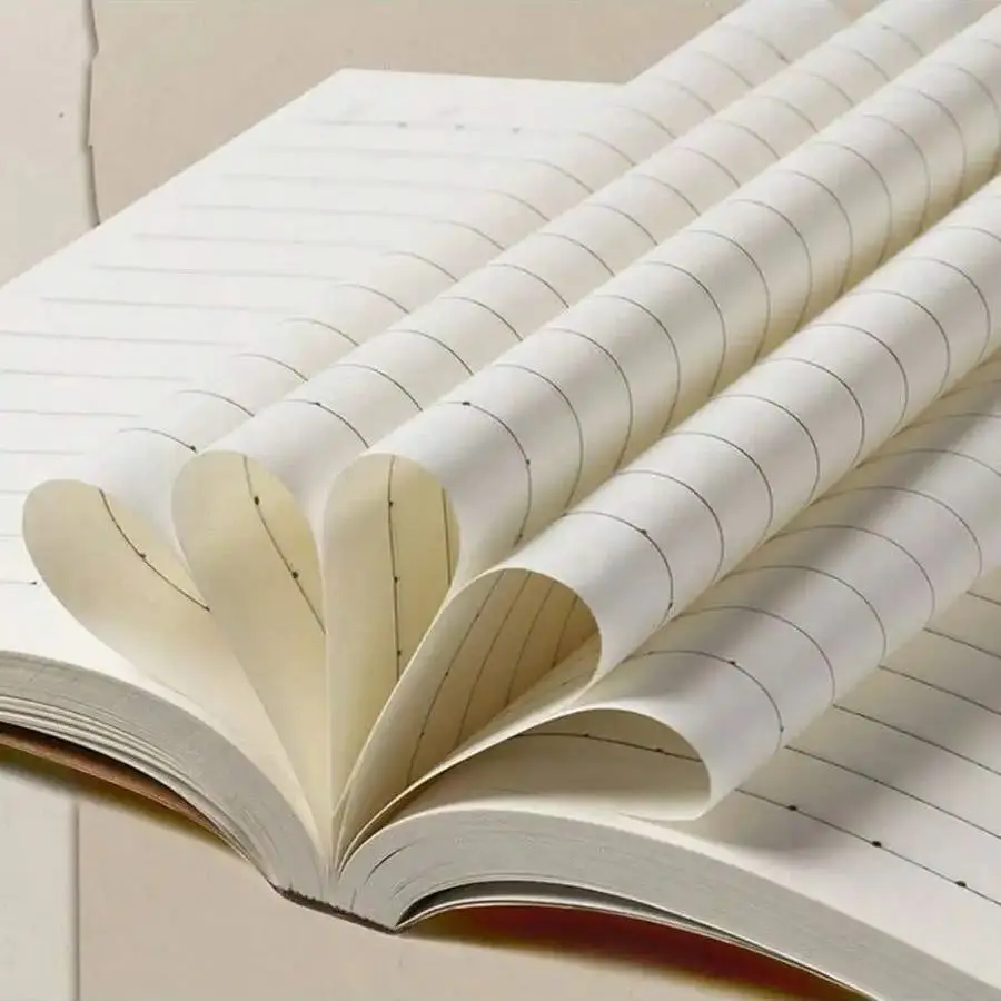 A6 Pocket Thickened Notebook 256 Pages 128 Sheets Line Blank Grid Inner Pages Kraft Paper Cover Small Notepad Book