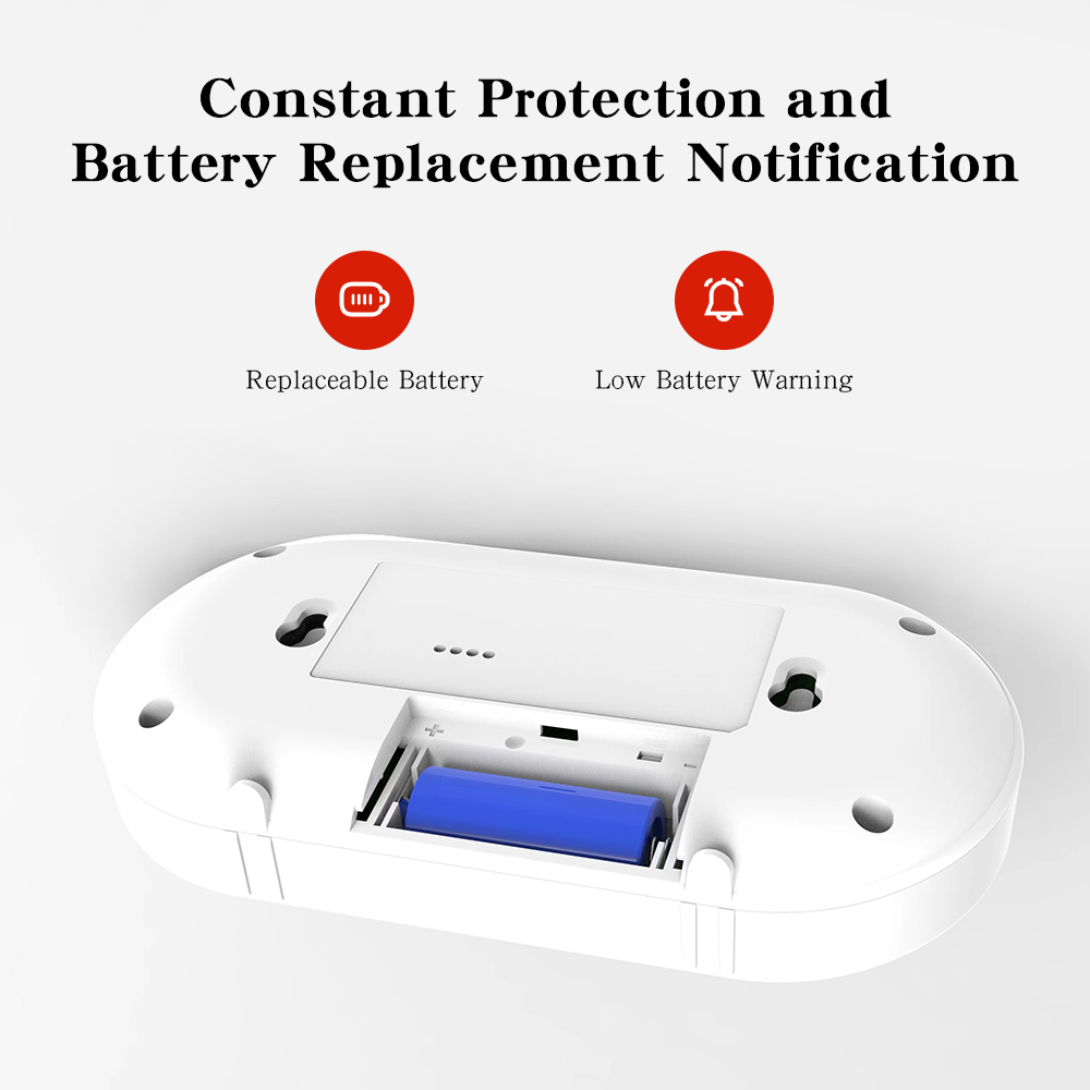 Alarme sans fil de monoxyde de carbone entrelacée V-COME, détecteur sans fil de CO de lagune avec la batterie CR123A de subdivision, VC22FR