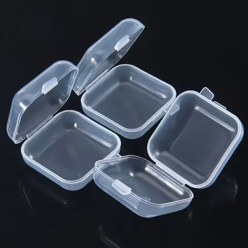 5/20PCS 미니 플라스틱 보관 상자 투명 보석 보관 상자 컨테이너 휴대용 귀걸이 반지 귀마개 포장 보관 케이스
