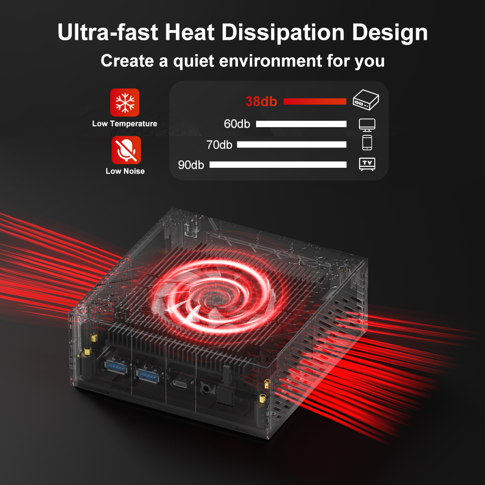 Firebat am02 mini pc und ryzen 5 6600h 16gb ddr5 ram 512gb ssd wifi6 bt 5,2 für arbeits spiele tragbarer desktop-MINI-PC computer