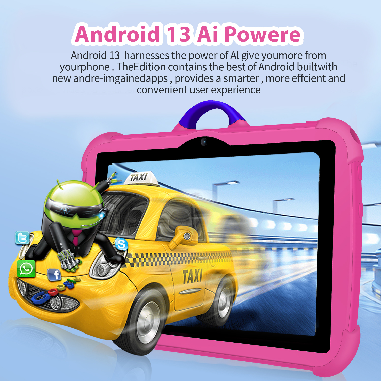 Novo 5g wifi crianças comprimidos 7 Polegada google aprendizagem educação quad core 4gb ram 64gb rom barato simples favorito das crianças tablet pc
