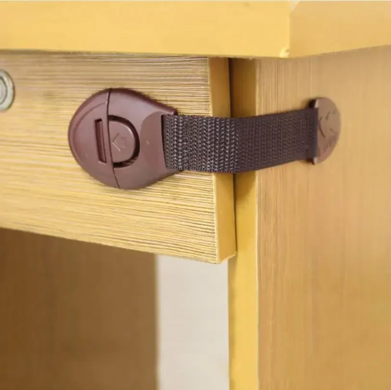 1 pçs fechadura da porta armário de segurança do bebê guarda-roupa geladeira cinto crianças gaveta proteção segurança armário geladeira