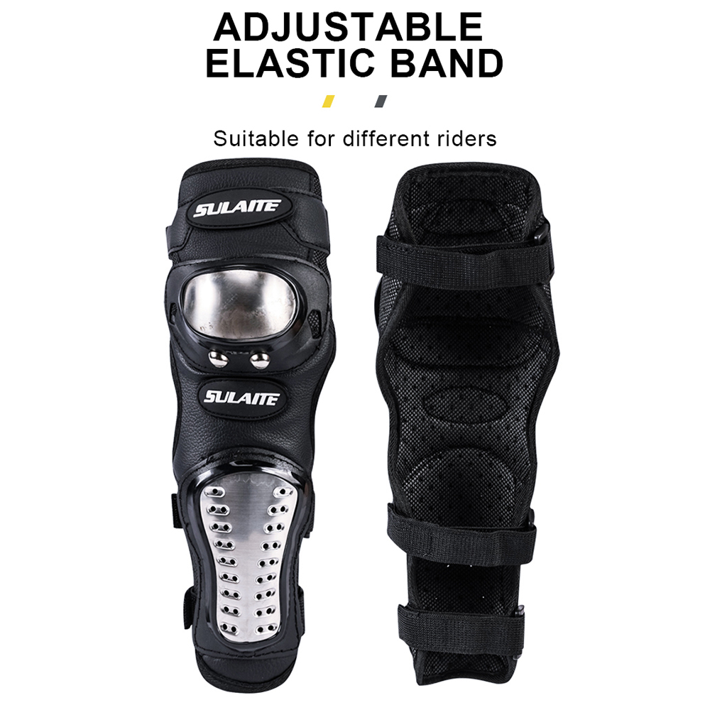 4 unids/set rodillera de motocicleta de acero inoxidable, coderas para Moto, rodilleras, equipo Protector de carreras para Motocross, Kit de protectores