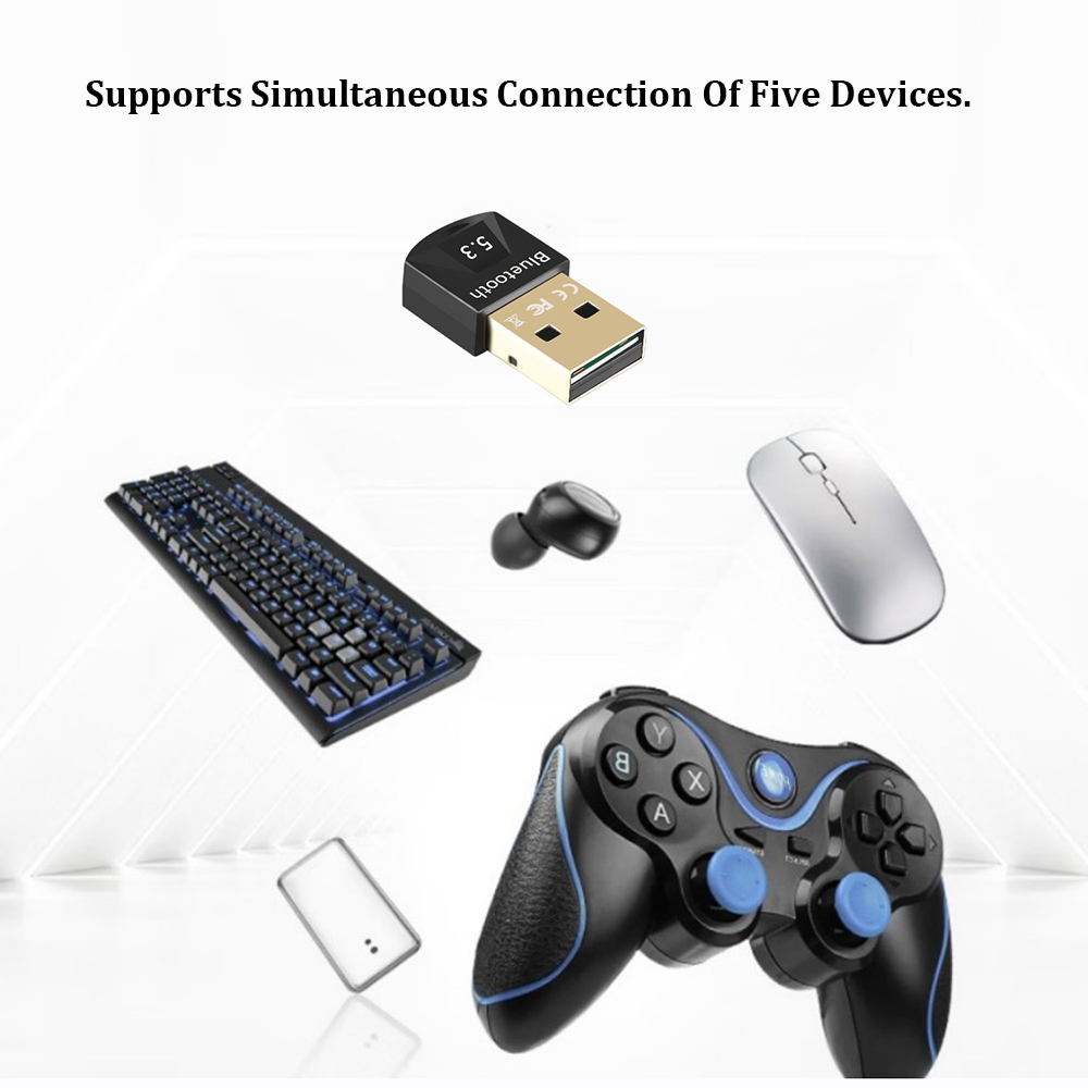 Adaptador Bluetooth para Pc Usb Bluetooth 5,3 Dongle Bluetooth 5,0 receptor para altavoz ratón teclado música transmisor de Audio