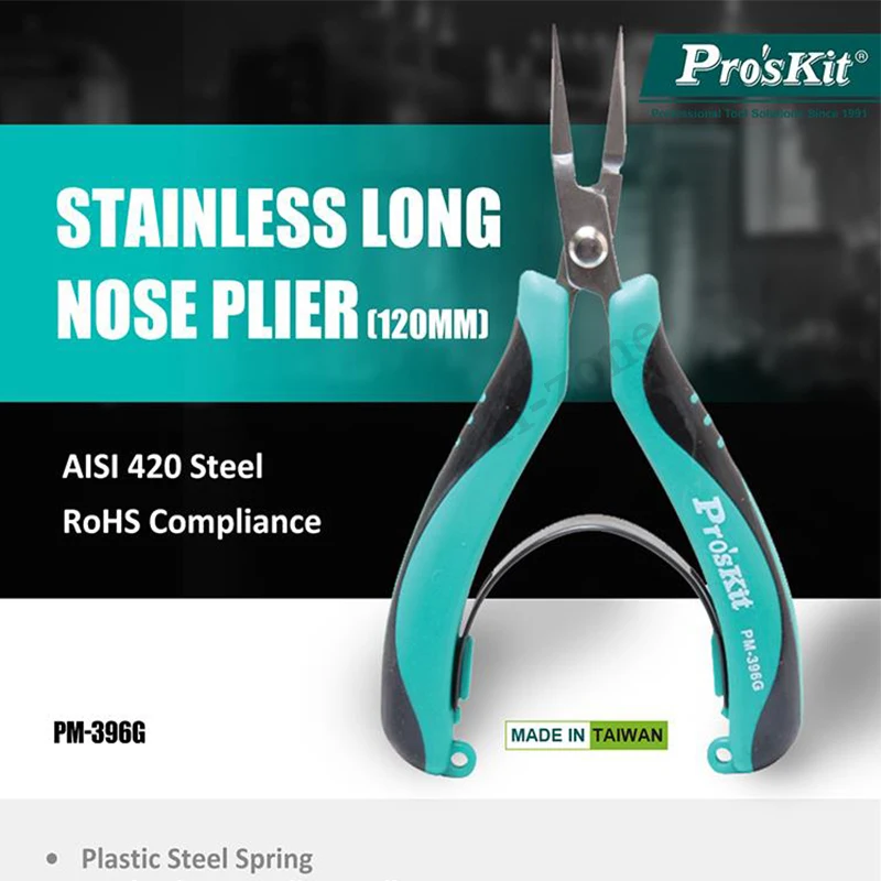 Pro'skit PM-396F Công Nghiệp Inox Cao Cấp Độ Cứng Cao Chéo Kìm Cho Thợ Điện Cắt Dây Và Tước Dụng Cụ