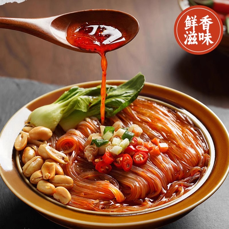 Maliuji, Spicy and Sour Vermicelli, Pack of 6, 256g/bucket