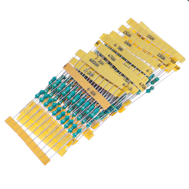 0307 0410 0510 Kit induttore ad anello colorato Scatola 1uH2.2uH3.3uH4.7uH6.8uH10uH22uH33uH47uH100uH220uH470uH680uH1mH2.2mH3.3mH4.7mH