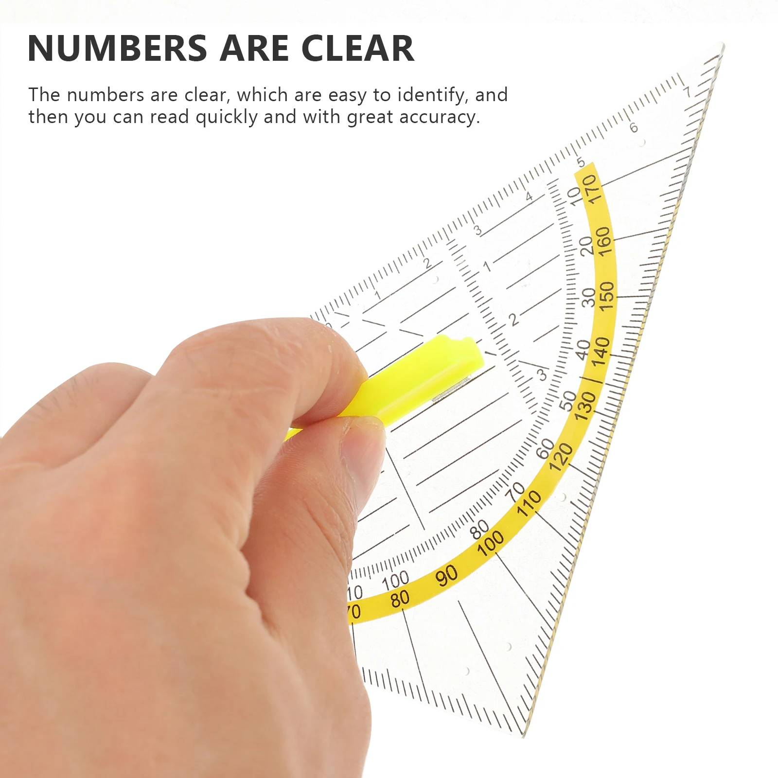 6 Pcs Triangular Ruler Set Geometric Measurement Triangle Rules for Drawing Clear Scale & Precise Sizing Stationery Students