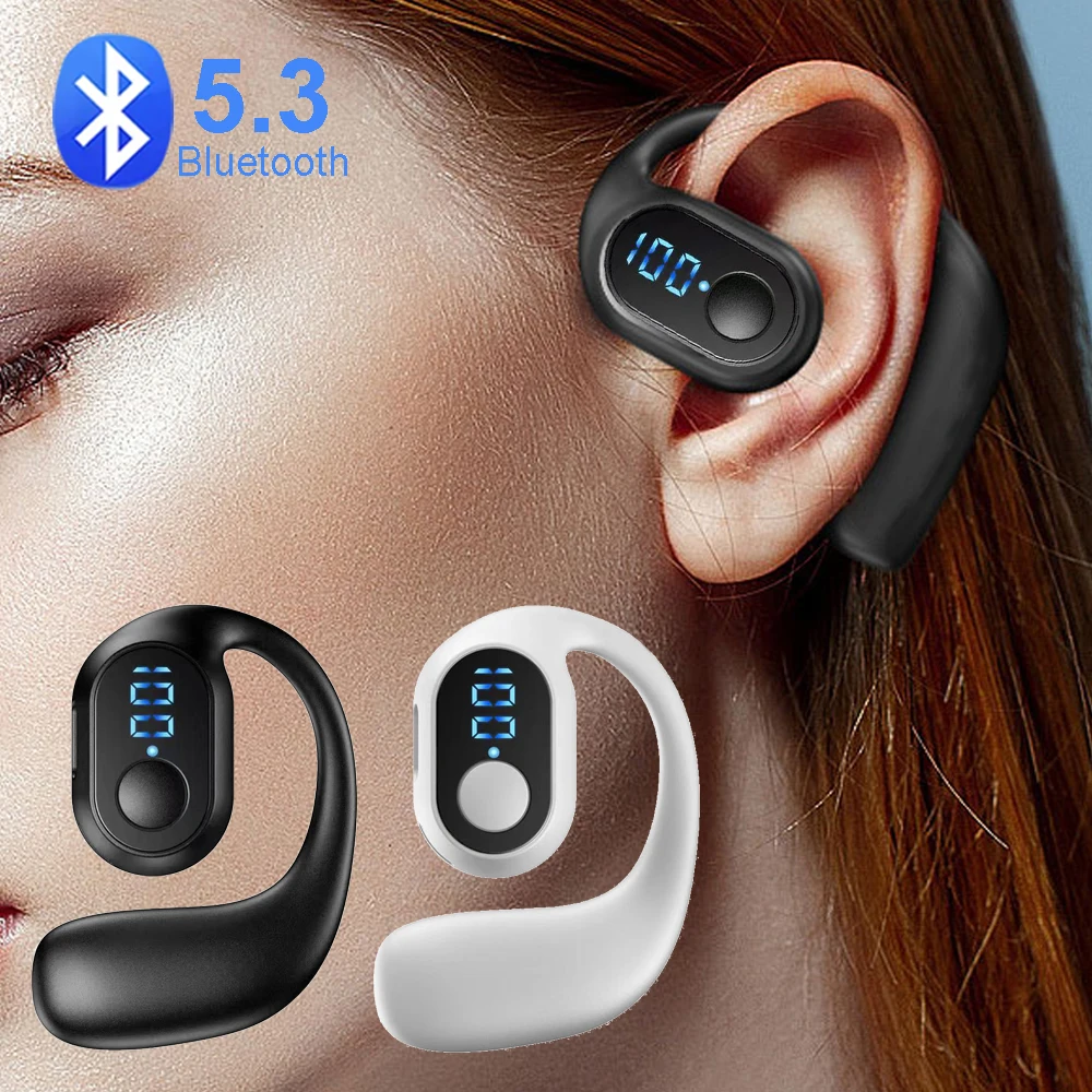 Auriculares Bluetooth 5,3 TWS inalámbricos con gancho para la oreja auriculares estéreo HiFi con reducción de ruido auriculares impermeables para Huawei Xiaomi