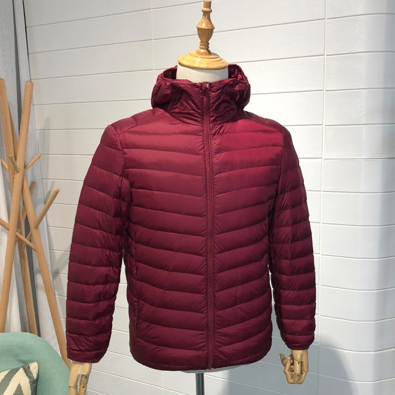 Man Winter Autumn Jacket White Duck Down Jackets Men Hooded Ultra Light Down Jackets Warm Outwear Coat Parkas Outdoors