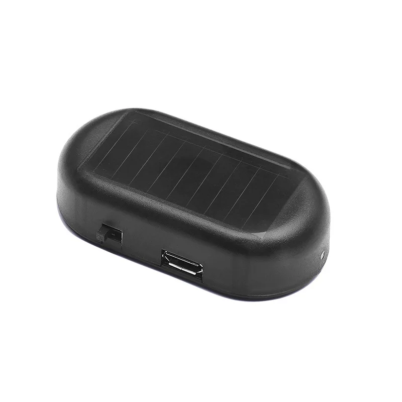 1 ชิ้นรถไฟรักษาความปลอดภัยปลอมพลังงานแสงอาทิตย์จําลอง Dummy Alarm คําเตือนไร้สายป้องกันการโจรกรรมข้อควรระวังโคมไฟ LED กระพริบเลียนแบบ