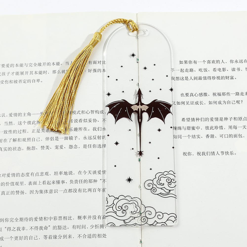 อะนิเมะ Black Dragon บุ๊คมาร์คคอลเลกชันของขวัญสําหรับคนรักหนังสืออะคริลิค Book Mark สําหรับผู้ชายผู้หญิงครูเพื่อนเด็ก Marker อ่าน