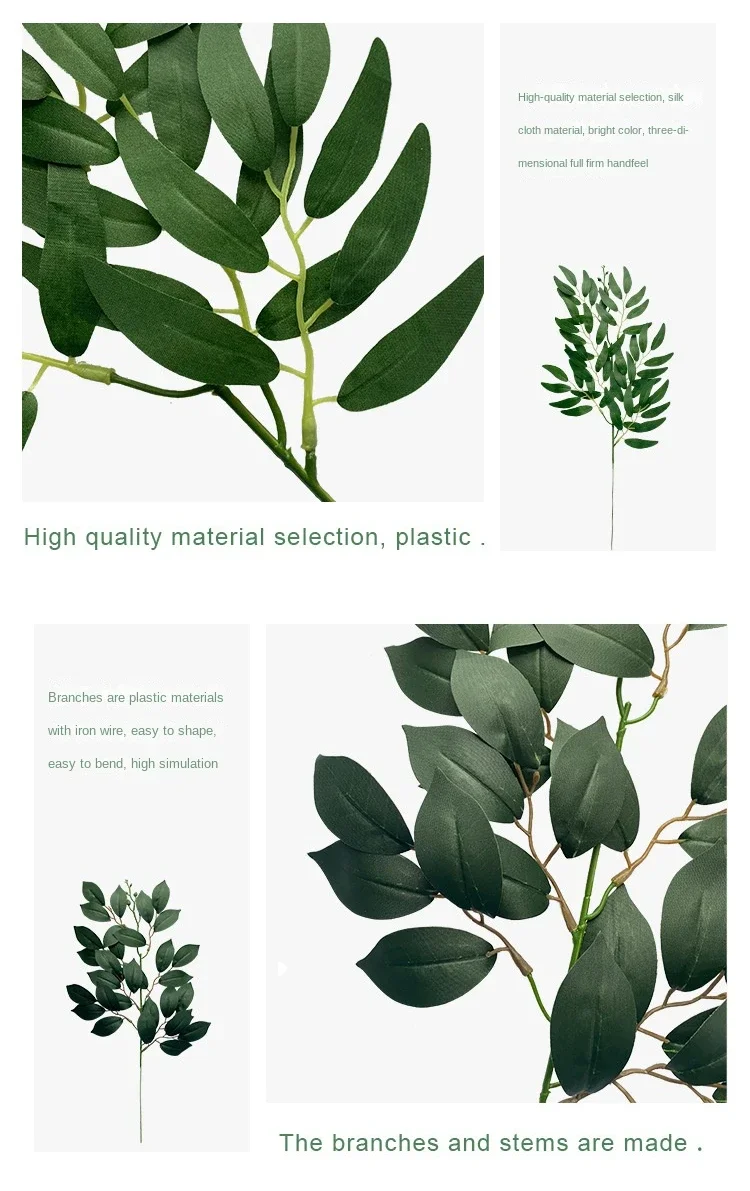 Nhân Tạo Lá Liễu Nhân Tạo Lá, Cắm Hoa, GreenPlant Lá, Trang Trí Đơn Mô Phỏng Lá Liễu