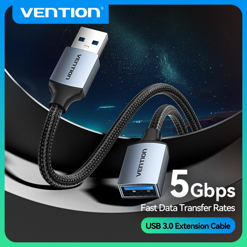 Vention USB Cable USB 3.0 Extension Cable Male to Female 3.0 USB Extender Cable for PS4 Xbox Smart TV PC USB Extension Cable