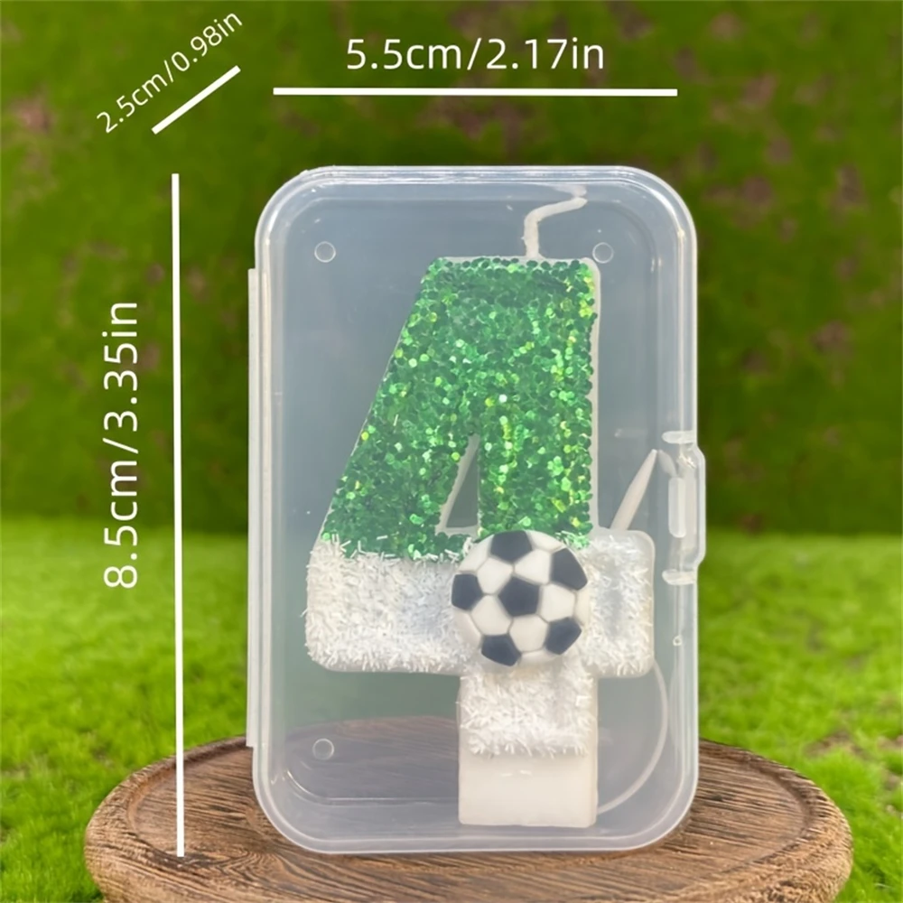Velas con números de cumpleaños de fútbol, números de velas para pasteles, velas decorativas con números, decoración para tarta para cumpleaños