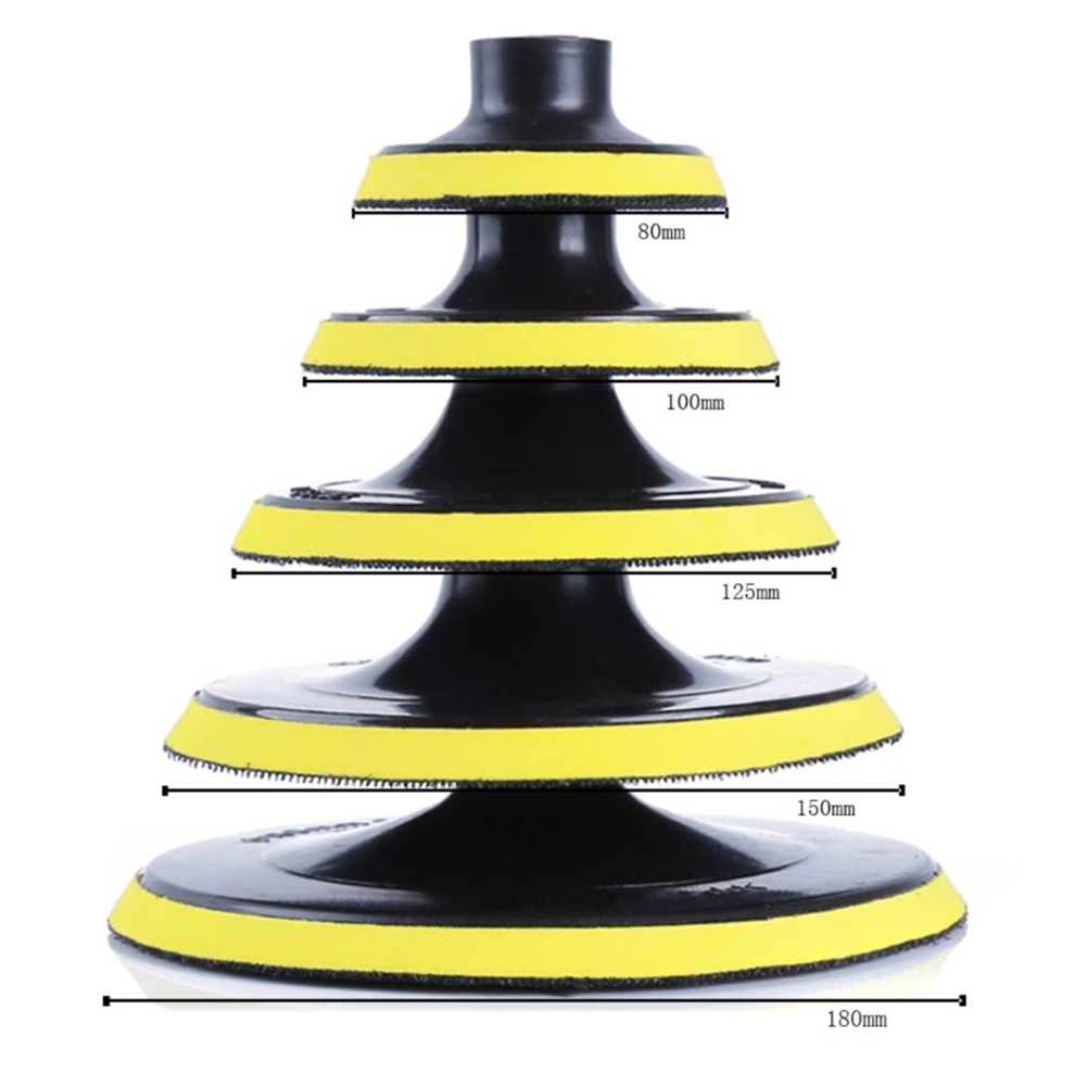 3-7 Inch Grinder Polishing Disc Self-adhesive Backing Pad Polishing Plate With 10/14mm Thread Adapter 80mm-180mm Power Tool Part