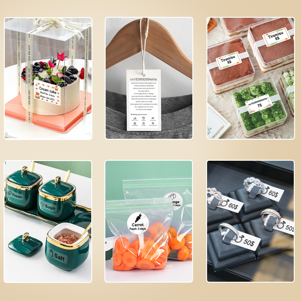 混合サイズ Marklife P50 感熱紙自己粘着ラベルステッカー M110 M220 M200 プリンタ用 50*80 ミリメートル 50*30 ミリメートル 40*30 ミリメートル