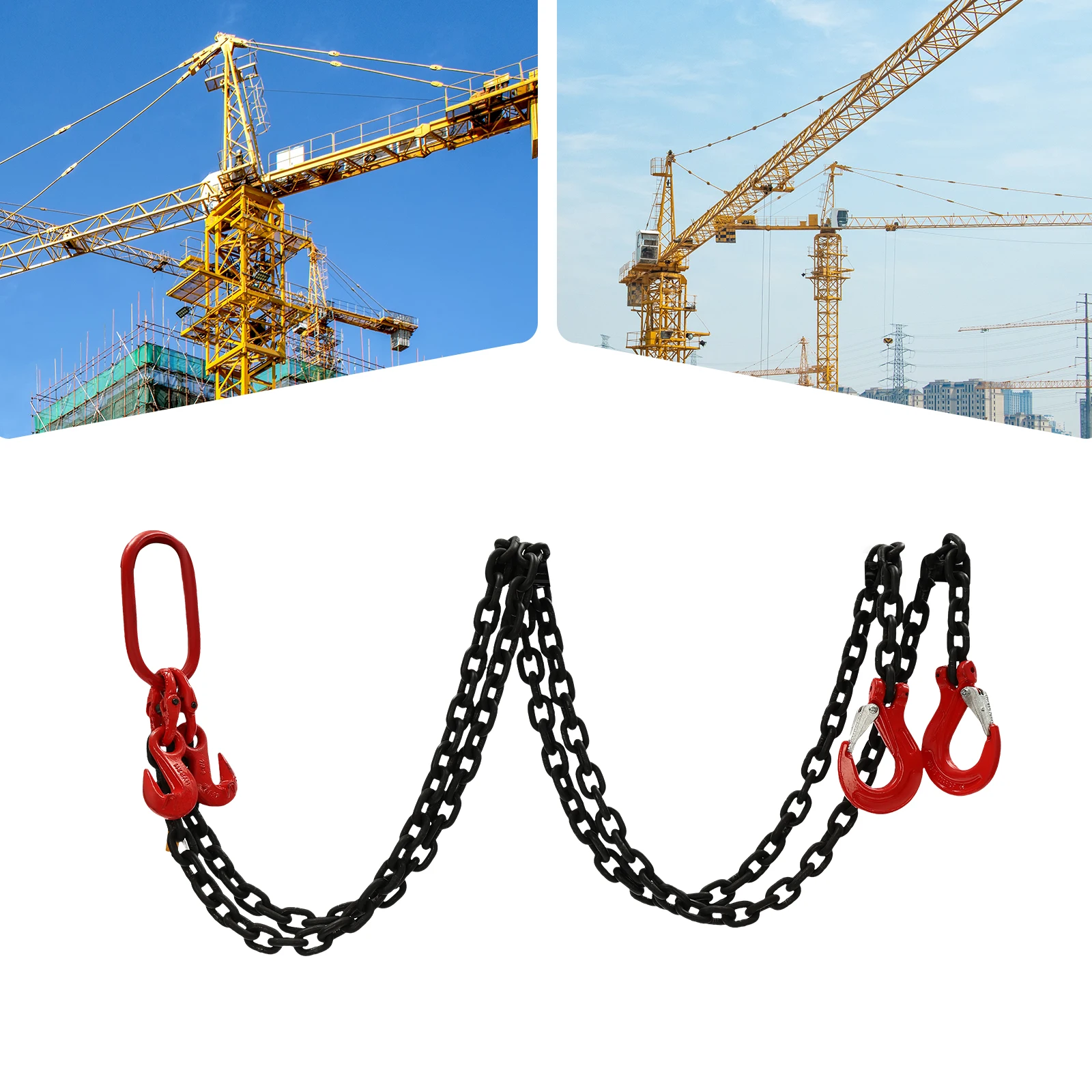 2T Nuovo strumento di sollevamento per imbracature a catena da 2 x 8 mm