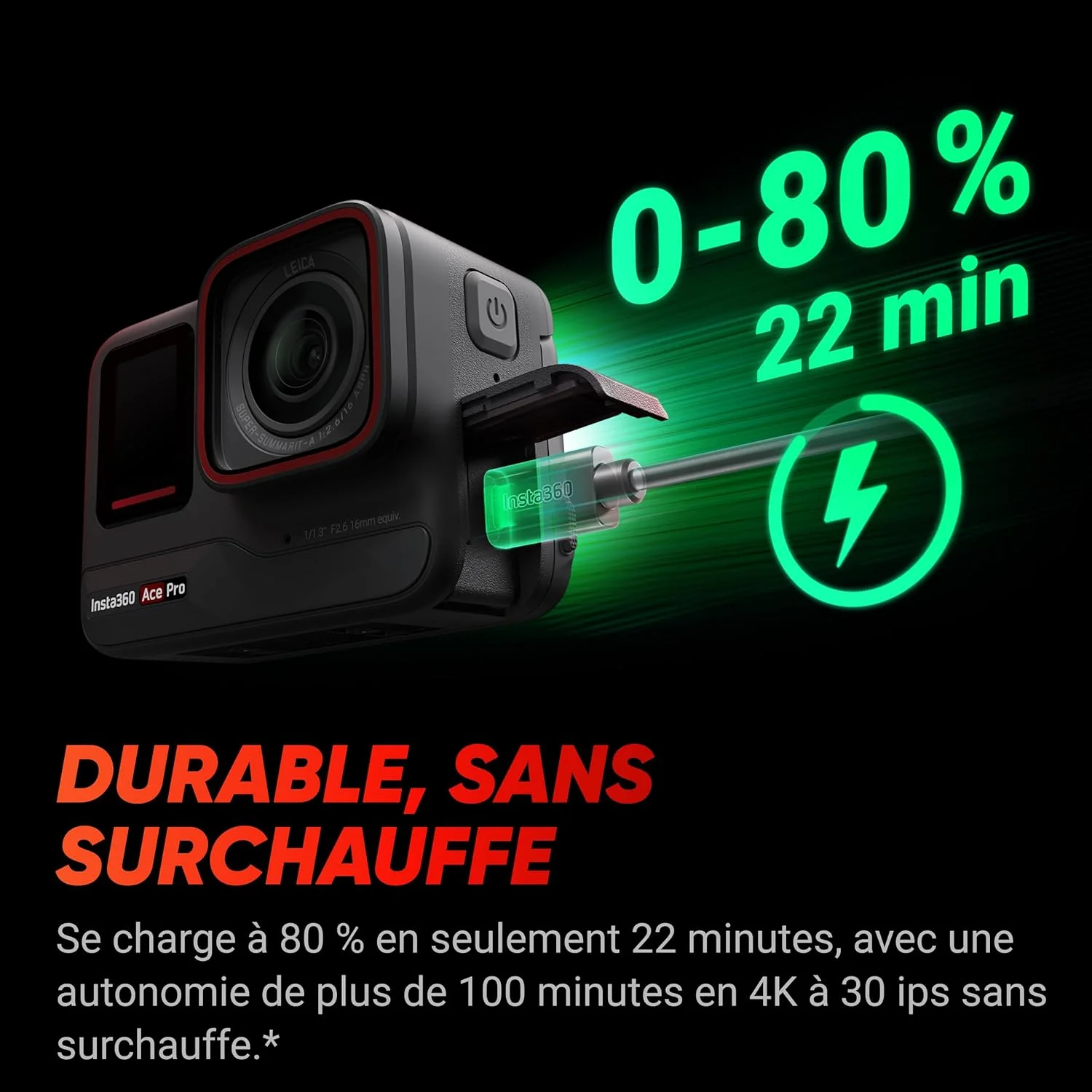 Insta360 Ace Pro 8K/4K Leica Action Camera, Flagship 1/1.3" Sensor, Super Lowlight Performance, Waterproof, Stabilization