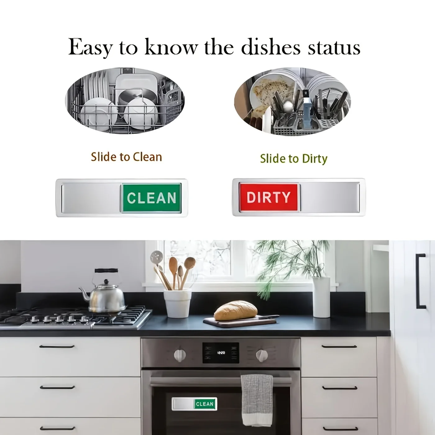 1 PCs เครื่องล้างจานแม่เหล็ก Clean Dirty Sign สําหรับเครื่องล้างจานหรือตู้เย็น, แม่เหล็กทําความสะอาดสกปรกเครื่องล้างจานแม่เหล็กตัวบ่งชี้ Marker
