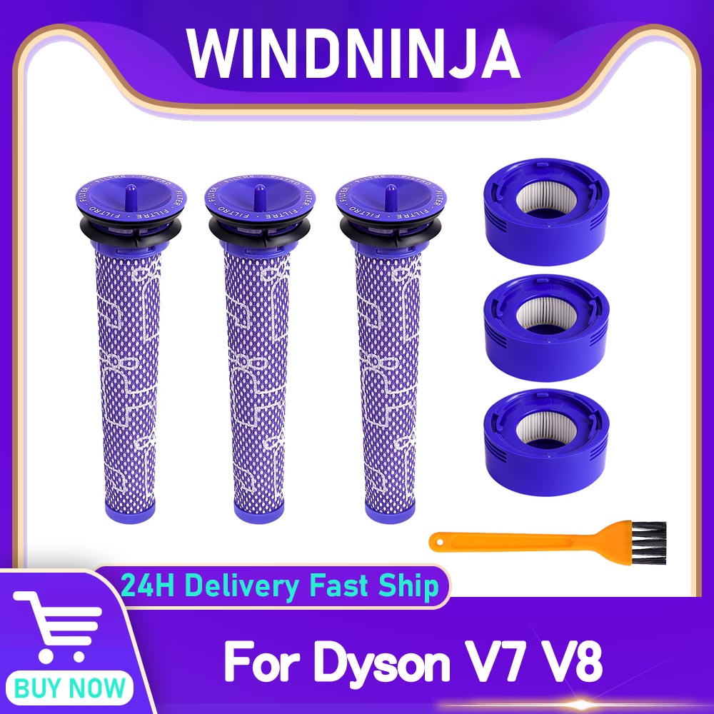Filtros HEPA y prefiltros para Dyson V7 V8 Absolute Animal Motorhead, repuesto de aspiradora inalámbrica, accesorios