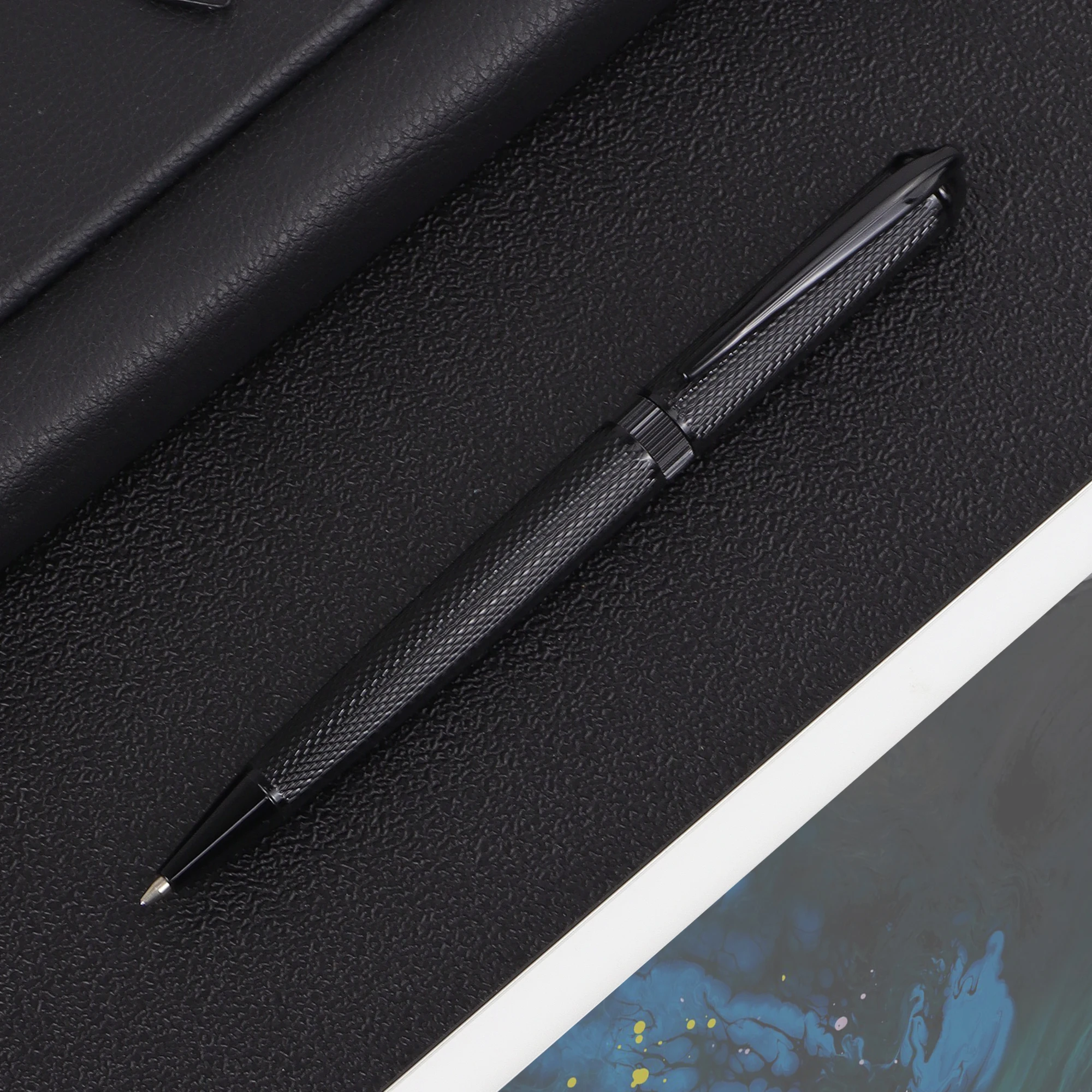 1, luxuriöses, modisches Kugelschreiber-Set – stilvolles Design – starkes Design, ästhetisch, perfekt zum Verschenken in einer Geschenkbox – schwarze Tinte