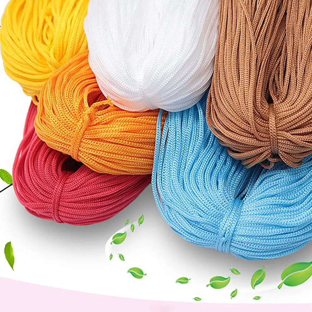 200 m 3 mm hohle Linie Makramee-Seil weiche handgewebte Nylonschnur Hut Tasche Schuh Puppe Kunsthandwerk Faden DIY
